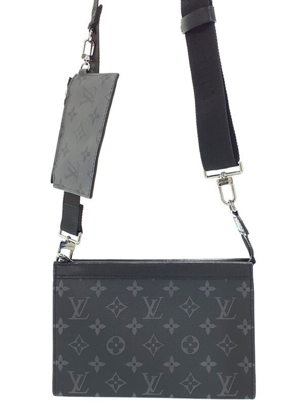 Louis Vuitton Monogram Eclipse Black Gaston Wearable Wallet Shoulder Bag